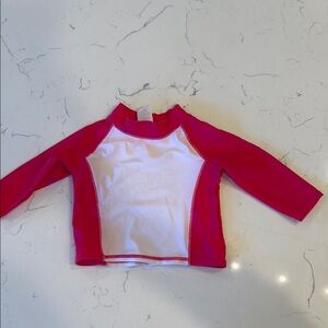 Kids Pink and White Swim Shirt